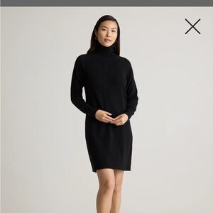 Quince Cashmere Black Turtleneck Sweater Dress size M